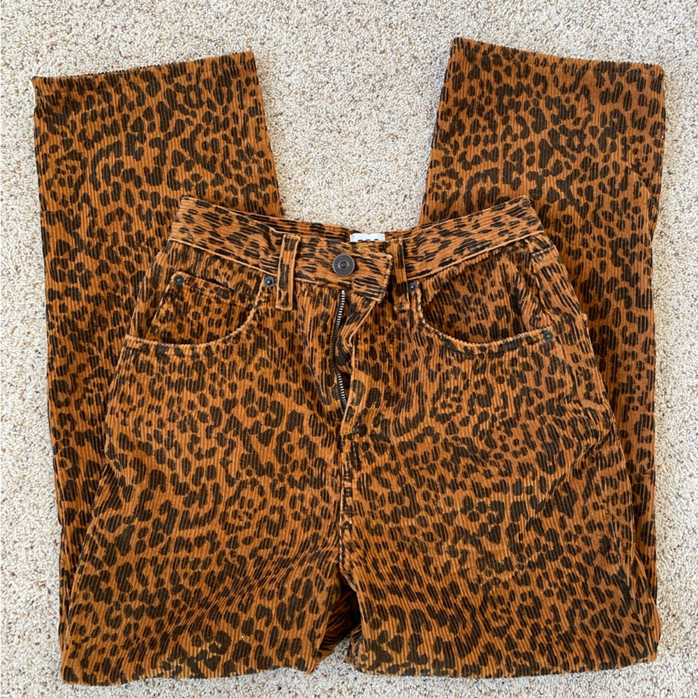 BDG baggy cheetah print corduroy pants